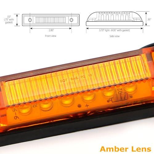 iJDMTOY アンバーレンズ アンバー LED センターグリルマーカーライト 3個 トヨタ 2014年以降の4Runnerまたは 並行輸入品_4
