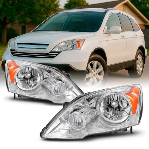 【並行輸入品】AKKON   2007 2008 2009 2010 2011 ホンダ CR V ドライバーと助手席側ヘッドライト ヘッドランプの画像