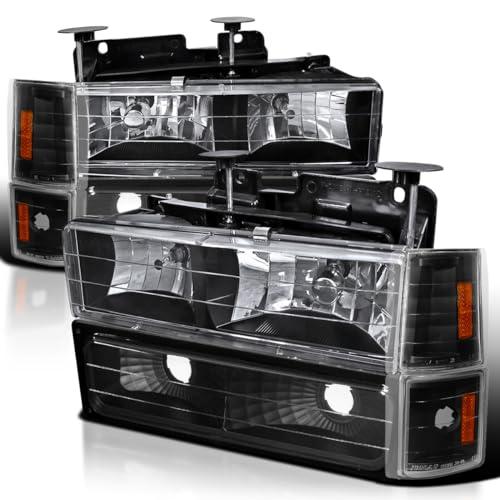 【並行輸入品】 Spec D Tuning Black Headlights + Bumper Lights + Corner Lights Cの画像