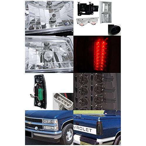【並行輸入品】 Spec D Tuning Black Headlights + LED Tail Lamps + Smoke 3rd Brakの画像