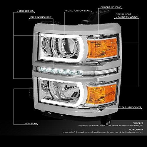 【並行輸入品】DNA MOTORING HL LB CS15 CH AM ペア LED DRL+ U チューブバー プロジェクターヘッドライトの画像