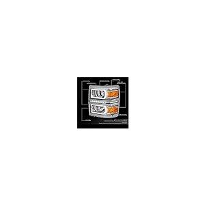 【並行輸入品】DNA MOTORING HL LB CS15 CH AM ペア LED DRL+ U チューブバー プロジェクターヘッドライトの画像