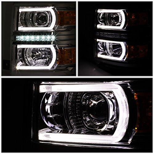【並行輸入品】DNA MOTORING HL LB CS15 CH AM ペア LED DRL+ U チューブバー プロジェクターヘッドライトの画像