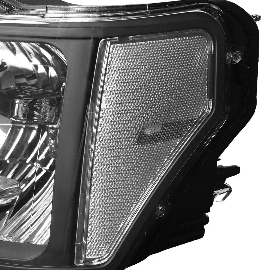 【並行輸入品】DNA Motoring HL OH F1509 BK CL1 ブラックハウジング クリアレンズヘッドライト 09 14 フォードの画像