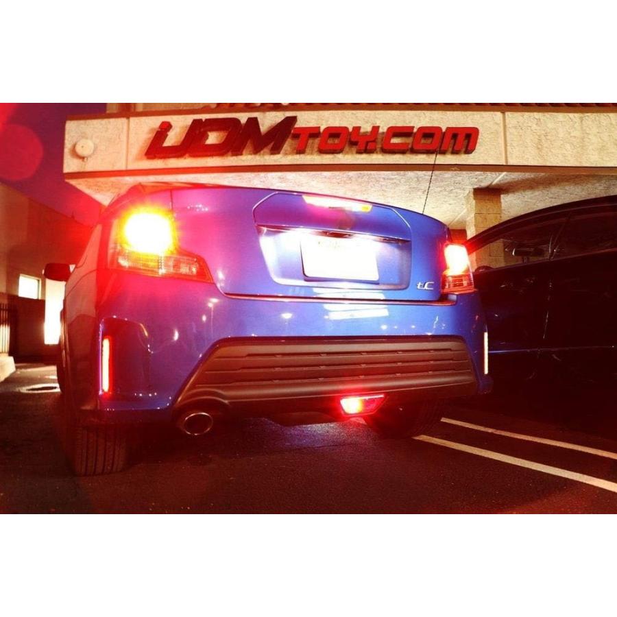 iJDMTOY レッドレンズ 48 SMD LEDバンパーリフレクターライト 2014 16 サイオン tC \u0026 2012 17  並行輸入品の画像