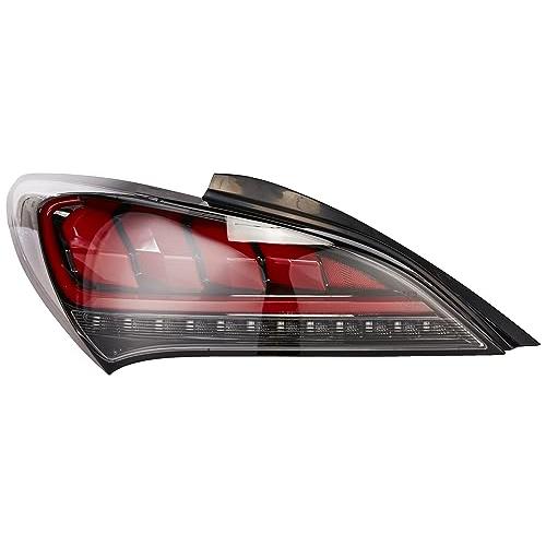 【並行輸入品】Spec D Tuning ジェットブラックハウジング クリアレンズ レッド シーケンシャル LED バー テールライト 2010の画像
