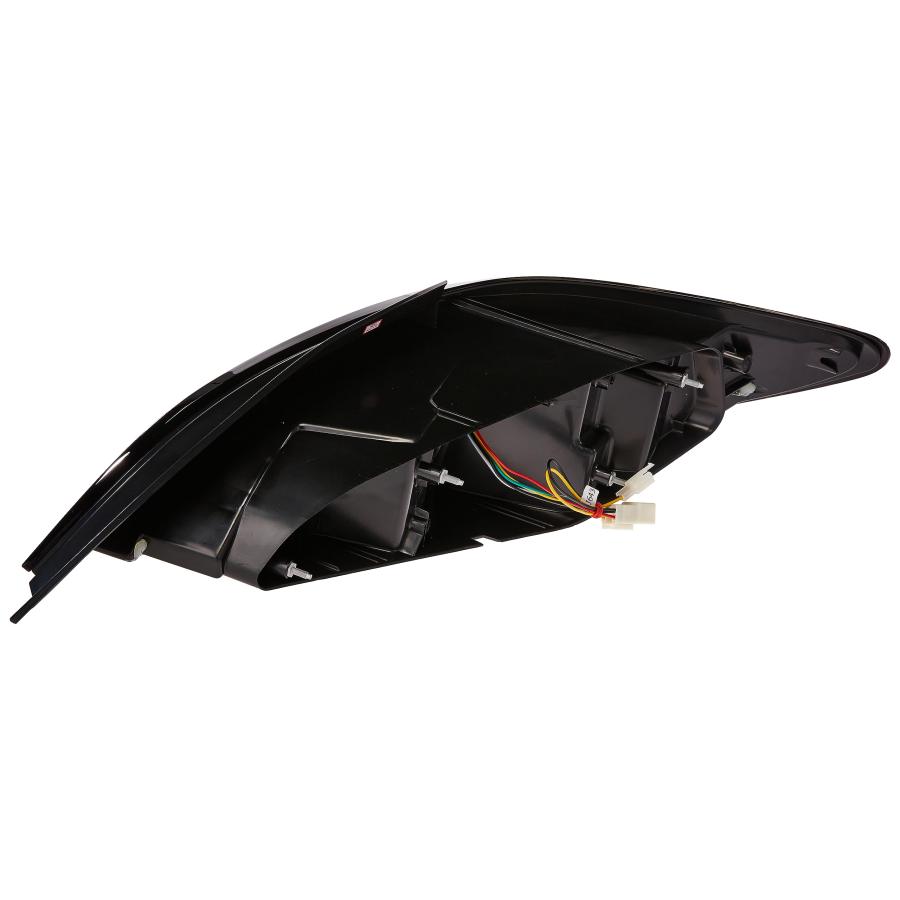 【並行輸入品】Spec D Tuning ジェットブラックハウジング クリアレンズ レッド シーケンシャル LED バー テールライト 2010の画像