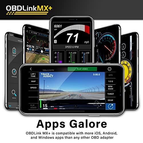 OBDLink MX+ OBD2 Bluetooth Scanner for iPhone, Android, and Wind