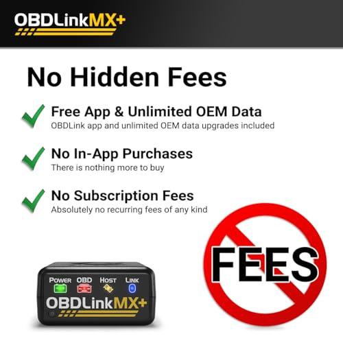 OBDLink MX+ OBD2 Bluetooth Scanner for iPhone, Android, and Wind