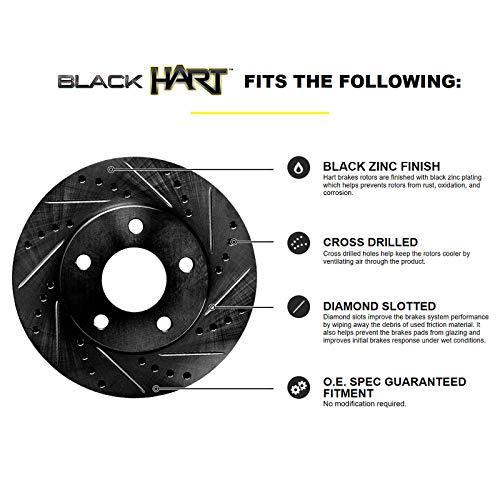 Hart Brakes Rear Brakes and Rotors Kit |Rear Brake Pads| Brake Ro 並行輸入品_3