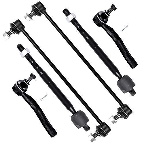 SCITOO 6pcs Front Suspension Kit Inner Outer Tie Rod End Sway Ba 並行輸入品の画像
