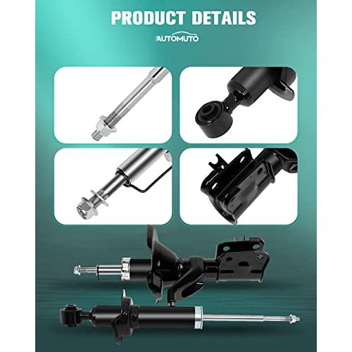 Shocks for Honda,AUTOMUTO Front Rear Shocks Absorbers Set Fits 2 並行輸入品の画像