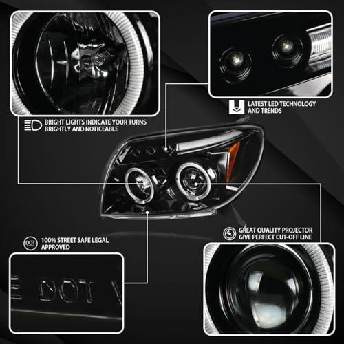 Autozensation 2003 2005 トヨタ 4Runner LED デュアルヘイロー プロジェクターヘッドライト ジェ 並行輸入品の画像