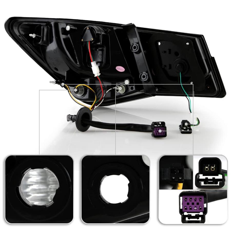 【並行輸入品】 ACANII   For 2012 2016 Chevy Cruze Black Housing LED Tail Lightsの画像