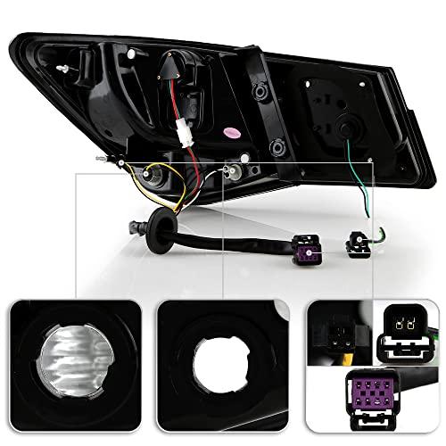 【並行輸入品】 ACANII   For 2012 2016 Chevy Cruze Black Housing LED Tail Lightsの画像
