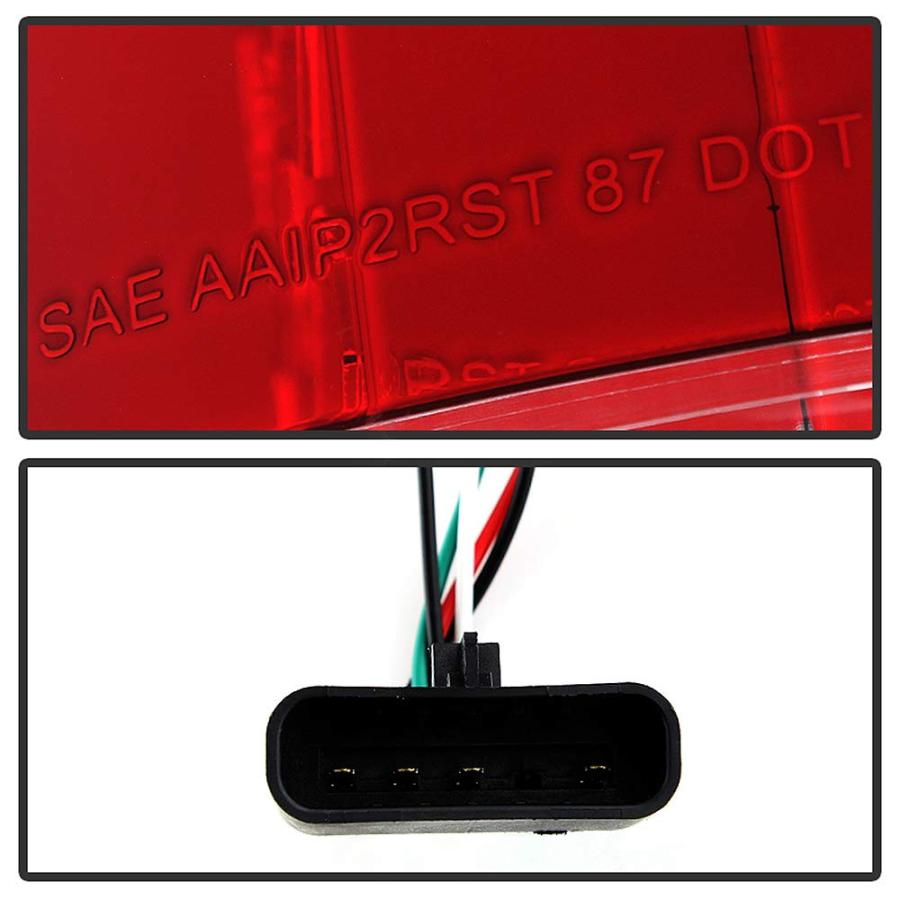 ACANII   1988 1998 シボレー シルバラード GMC シエラ サバーバン タホ レッド クリア LED テールライ 並行輸入品の画像