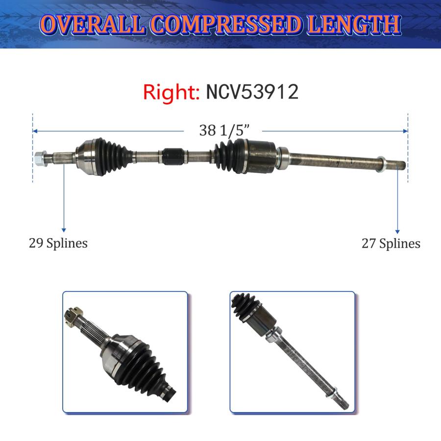 MAXFAVOR CV Axle Shaft Assembly Front Right Side Compatible With 並行輸入品の画像