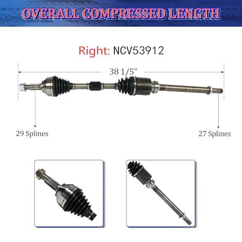 MAXFAVOR CV Axle Shaft Assembly Front Right Side Compatible With 並行輸入品の画像