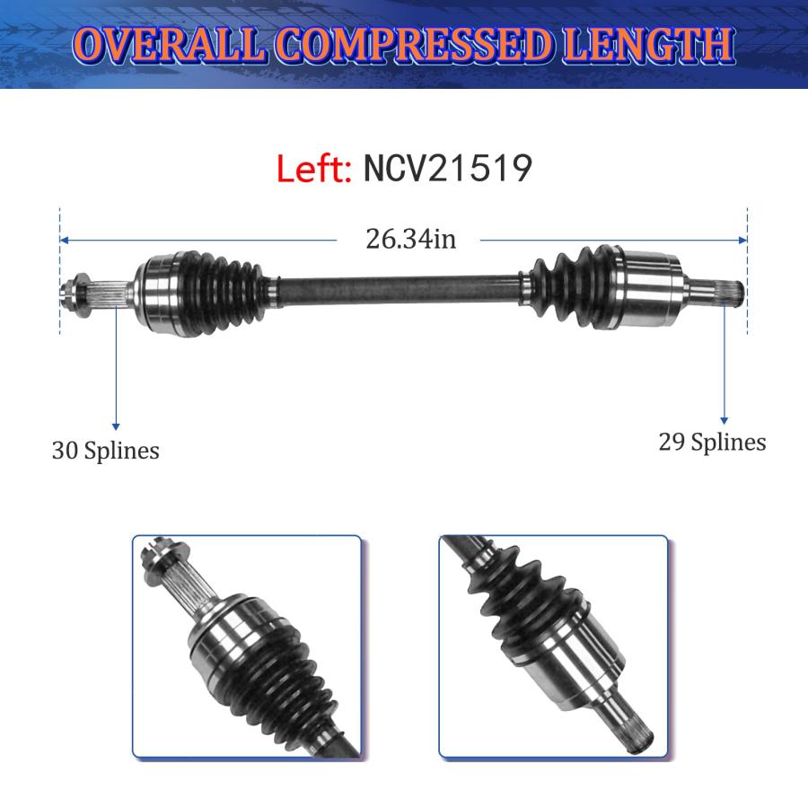 【並行輸入品】 Maxfavor CV Axle Shaft Assembly fit for Acura TL 2009 2012 3.5L,の画像