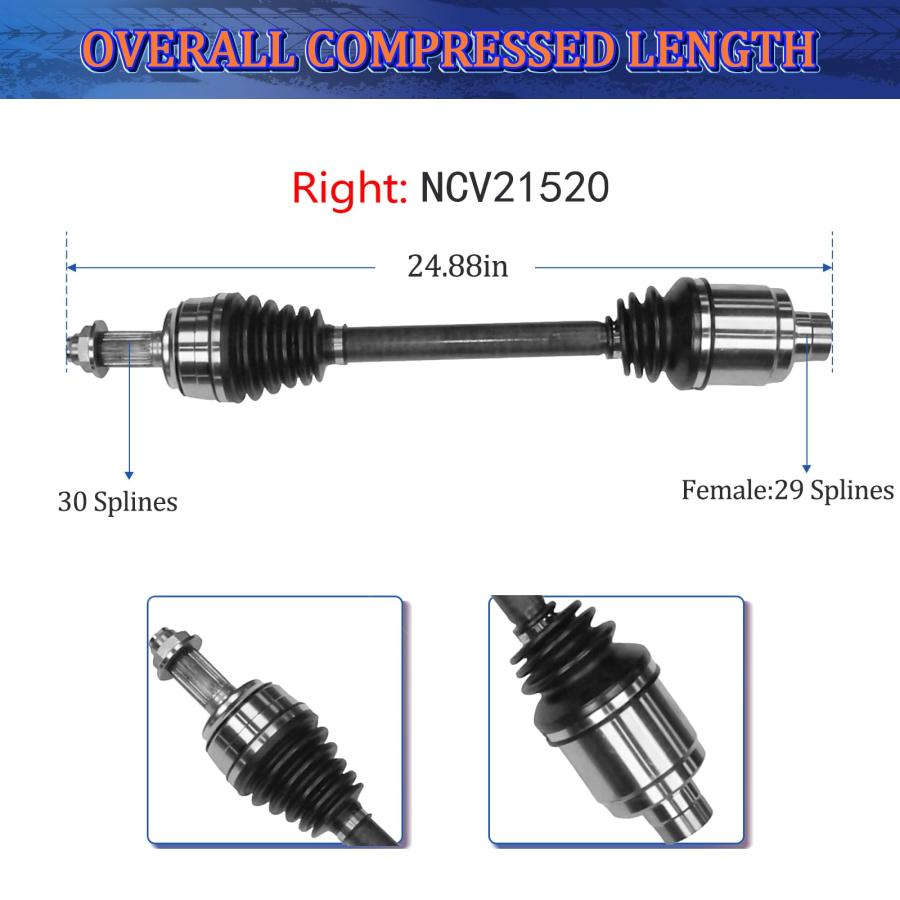 【並行輸入品】 Maxfavor CV Axle Shaft Assembly fit for Acura TL 2009 2012 3.5L,の画像