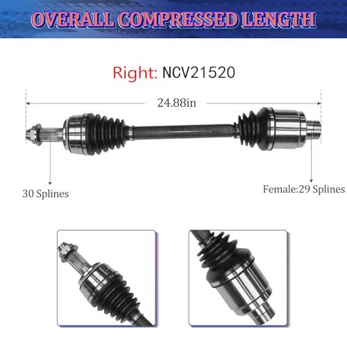 【並行輸入品】 Maxfavor CV Axle Shaft Assembly fit for Acura TL 2009 2012 3.5L,の画像