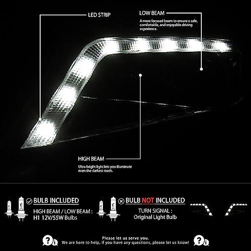 Autozensation フォード フュージョン クリスタルクローム プロジェクターヘッドライト + R8 スタイル LED ス 並行輸入品_4
