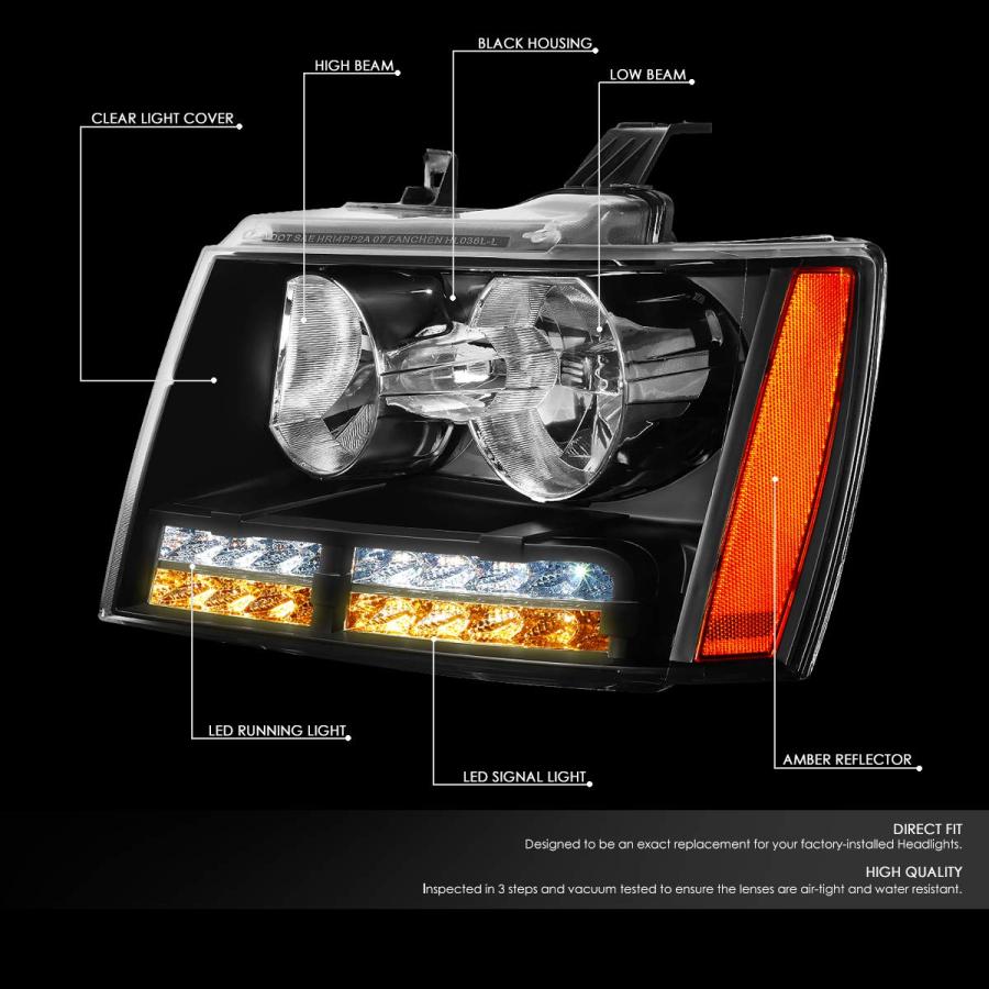 【並行輸入品】DNA MOTORING HL LED CSA07 BK AM ペア LED DRL+ウィンカー プロジェクター ヘッドライト ヘの画像