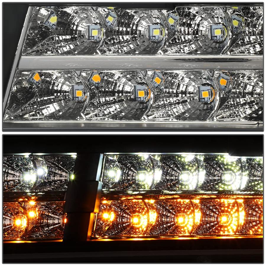 【並行輸入品】DNA MOTORING HL LED CSA07 BK AM ペア LED DRL+ウィンカー プロジェクター ヘッドライト ヘの画像