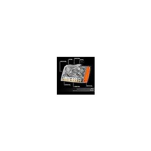 【並行輸入品】DNA Motoring HL LED CSA07 CH AM ペア LED DRL+ウィンカー プロジェクター ヘッドライト ヘの画像
