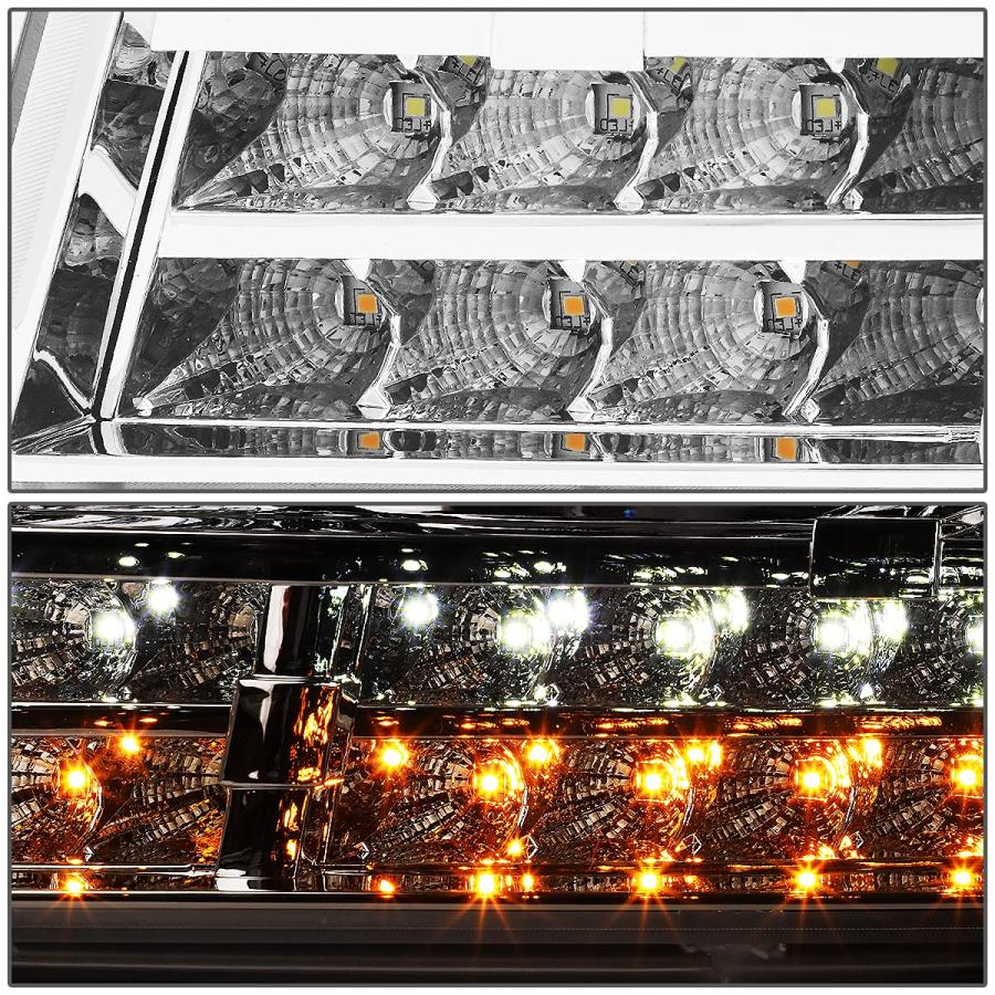 【並行輸入品】DNA Motoring HL LED CSA07 CH AM ペア LED DRL+ウィンカー プロジェクター ヘッドライト ヘの画像