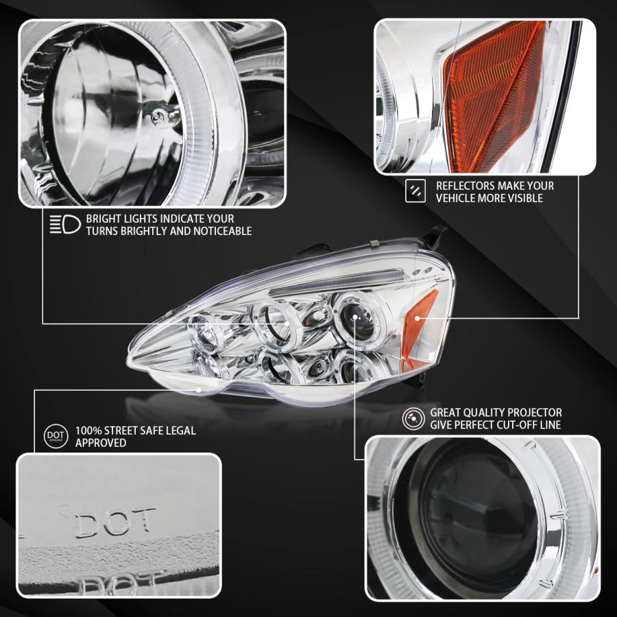 Autozensation Compatible with 2002 2004 Acura RSX, Left + Right  並行輸入品の画像