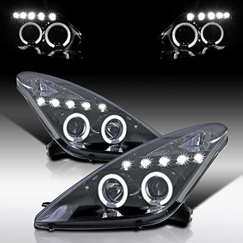 Autozensation 2000 2005 Toyota Celica、左右ペアヘッドランプアセンブリ、デュアルヘイローLED 並行輸入品_1