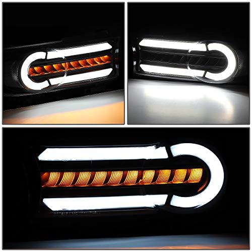 【並行輸入品】 Auto Dynasty Pair Black Clear Side LED DRL+Sequential Turn Signaの画像