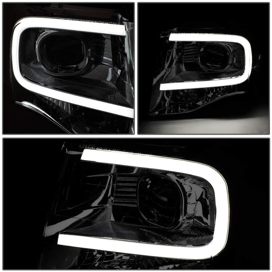 ペア スモークハウジング アンバー コーナー 3D LED DRL プロジェクター ヘッドライト ランプ 交換用 フォード エクス 並行輸入品_6