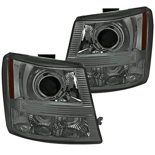 【並行輸入品】Spec D チューニングスモークプロジェクターヘッドライト フロントバンパーランプ 2003 2007 Chevy Silver_1