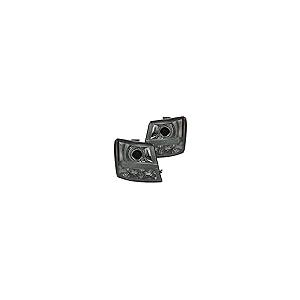 【並行輸入品】Spec D チューニングスモークプロジェクターヘッドライト フロントバンパーランプ 2003 2007 Chevy Silver_2