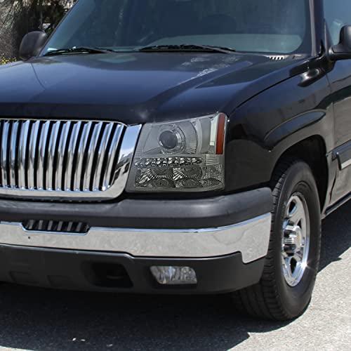 【並行輸入品】Spec D チューニングスモークプロジェクターヘッドライト フロントバンパーランプ 2003 2007 Chevy Silver_4