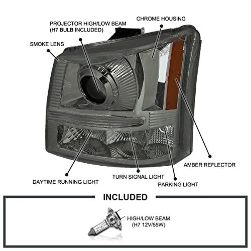 【並行輸入品】Spec D チューニングスモークプロジェクターヘッドライト フロントバンパーランプ 2003 2007 Chevy Silver_7