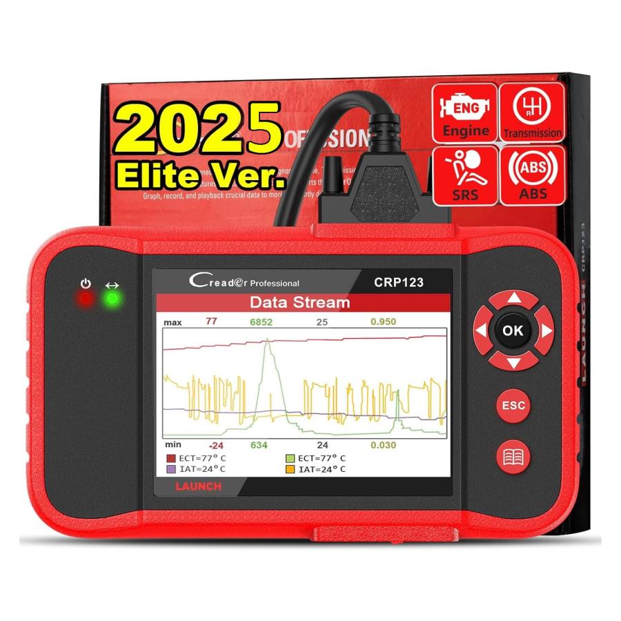 並行輸入品】2025 LAUNCH CRP123 OBD2スキャナー、エンジン、ABS、SRS