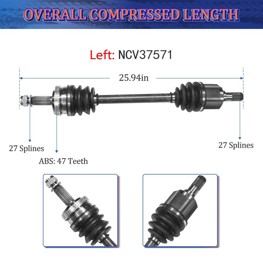 【並行輸入品】 MAXFAVOR CV Axle Front fit for Hyundai Sonata 2.4L 2008 2009 201の画像