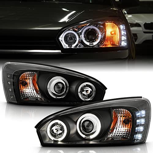 ACANII   For 2004 2007 Chevy Malibu LED Halo Black Housing Projec 並行輸入品の画像
