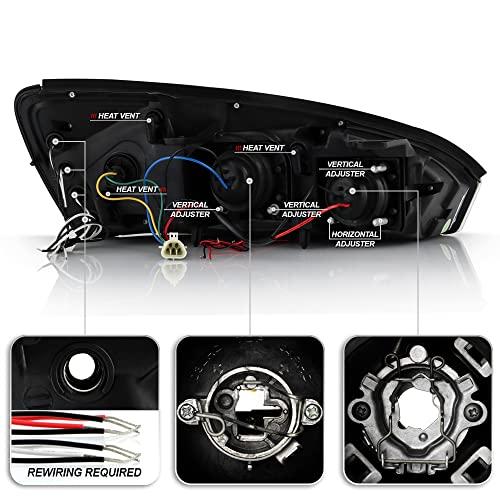 ACANII   For 2004 2007 Chevy Malibu LED Halo Black Housing Projec 並行輸入品の画像