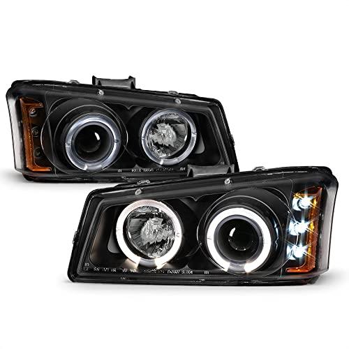 ACANII 2003 2006 シボレー シルバラード 1500 2500 3500 アバランチ LED ヘイロー ブラック 並行輸入品_1
