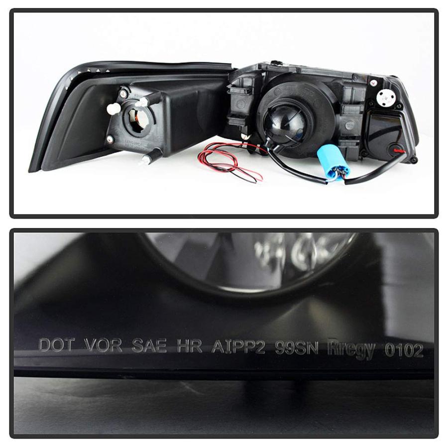 ACANII   For 1999 2004 Ford Mustang LED Halo Ring Black Smoked P 並行輸入品の画像