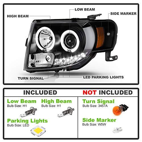 ACANII   For 2008 2012 Ford Escape LED Halo Black Housing Project 並行輸入品の画像