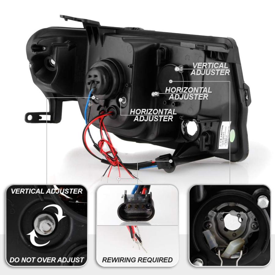 ACANII   For 2008 2012 Ford Escape LED Halo Black Housing Project 並行輸入品の画像