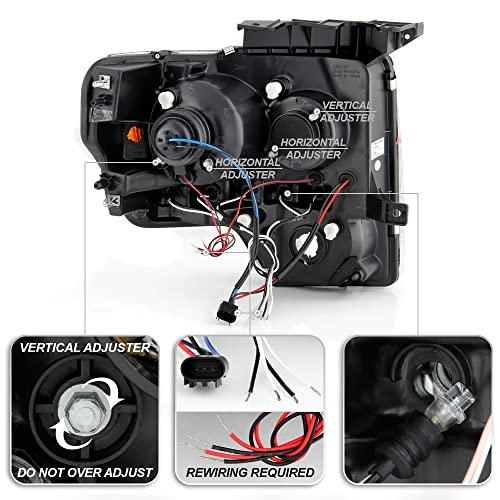 【並行輸入品】ACANII   For 2009 2014 Ford F150 LED Halo Ring Black Housing Projの画像