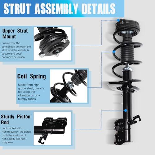 TRIBLE SIX Front Pair Complete Struts Shocks Assembly w/Coil Spr 並行輸入品_4