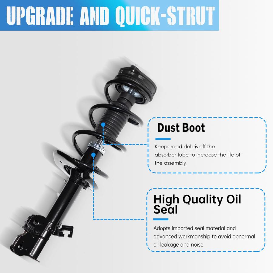 TRIBLE SIX Front Pair Complete Struts Shocks Assembly w/Coil Spr 並行輸入品_6