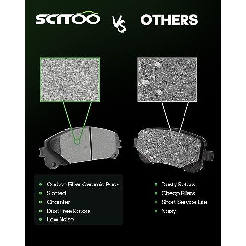 SCITOO セラミックフロントリアディスクブレーキパッドセット 2010 2015 レクサス RX350 2010 2015 レ 並行輸入品_7